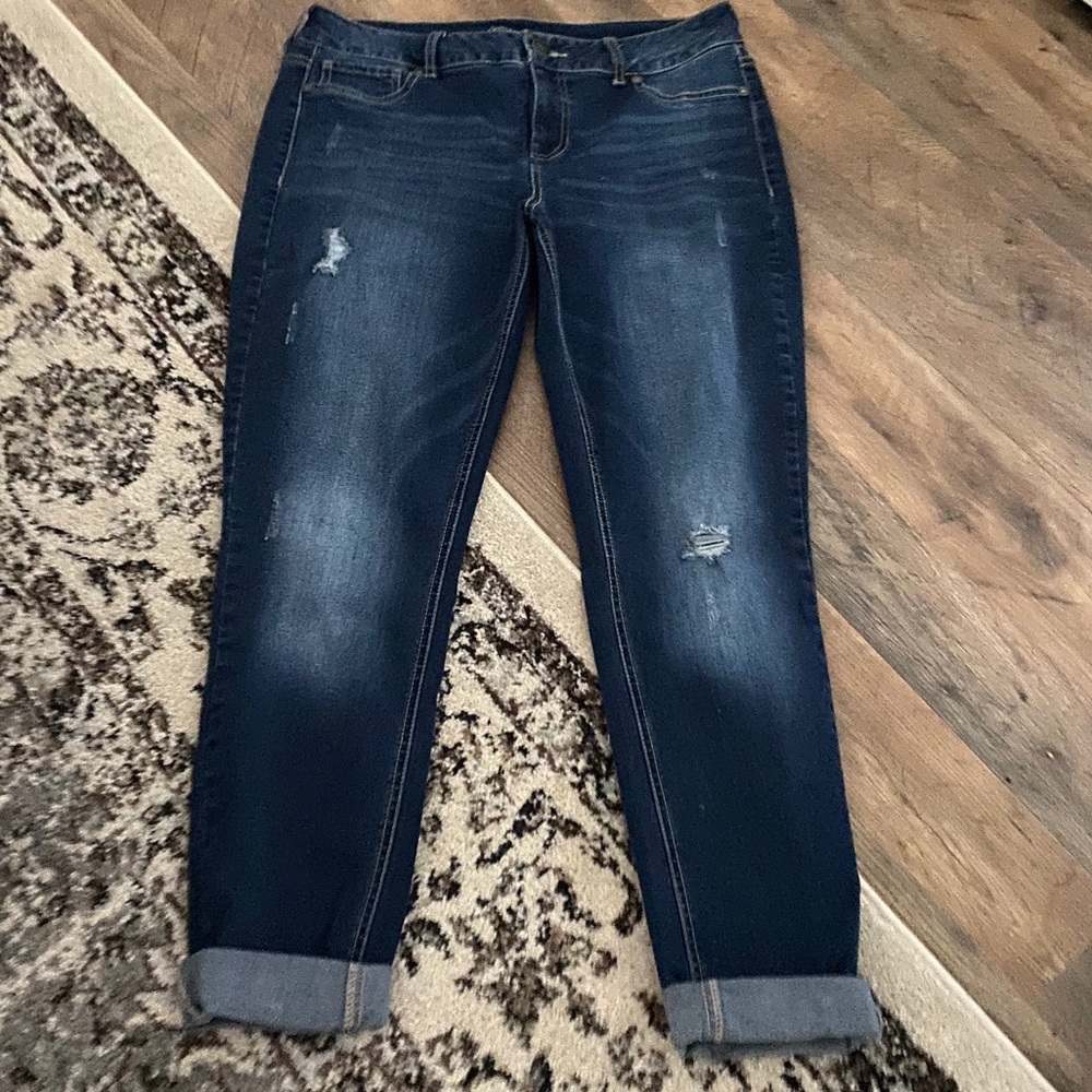 Maurices jeans, light distressing.